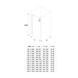 glasvilla Duschwand für Dusche Duschabtrennung Walk-In ESG-Sicherheitsglas 10mm NANO Glas BRAM1&3 Bremen2BL