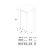 glasvilla Duschkabine Hebe-Senk-Mechanismus Milchglas Streifen Rav36MS-Plus 8mm ESG-Sicherheitsglas Nano-Beschichtung