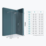 glasvilla Duschwand für Dusche Duschabtrennung Walk-In ESG-Sicherheitsglas 8mm NANO Glas BRAM1 & BRAM3 Bremen1K