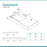 glasvilla lavabo lavabo suspendido lavabo sobre encimera mineral rectangular Col11