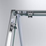 glasvilla Duschkabine mit Doppel-Schiebetür Duschtür Eckeinstieg Echtglas Lotuseffekt 6mm ESG-Sicherheitsglas Ravenna16MS