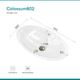 Glasvilla Lavabo sobre encimera de mineral fundido Col802, Diseño moderno, superficie suave y resistente