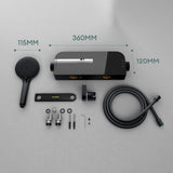 glasvilla Termostato Grifo de Bañera con Ducha de Mano Grifo de Bañera Termostato de Bañera 4 Tipos de Chorro Grifo de Pared para Bañera de Latón incl. Manguera de Ducha Sistema de Ducha8