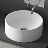 Glasvilla Lavabo Cuadrado para Encimera 40x40x15 cm, Mineralguss, Modelo Col804