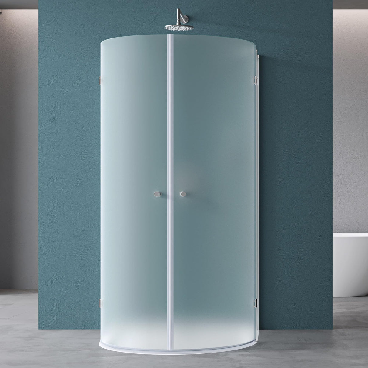 glasvilla Duschkabine U Form Dusche halbkreis 6mm ESG-Sicherheitsglas mit Easy-Clean Nano-Beschichtung Ravenna03