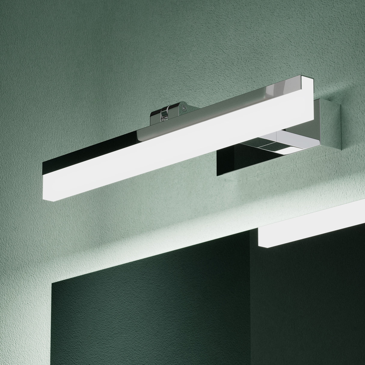 glasvilla Spiegelleuchte 40cm LED Badlampe | Spiegellampe, 6000K Badezimmer Lampe | 180° Drehbar 9W Luxaris