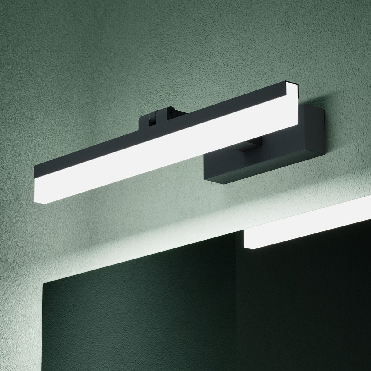 glasvilla Spiegelleuchte 40cm LED Badlampe | Spiegellampe, 6000K Badezimmer Lampe | 180° Drehbar 9W Luxaris