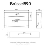 Lavabo Glasvilla Brüssel890 Exclusividad moderna con recubrimiento Nano