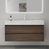 glasvilla Badmöbel-Set Waschbeckenunterschrank 120x48x63cm mit 2-Schubladen inkl. Waschbecken Deep