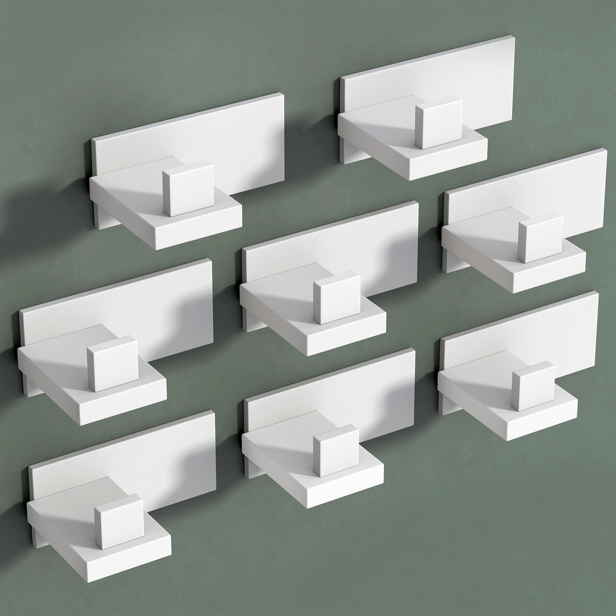 Glasvilla Design – Ganchos de pared de acero inoxidable Stalo-06 / Stalo-07 con montaje adhesivo o atornillado
