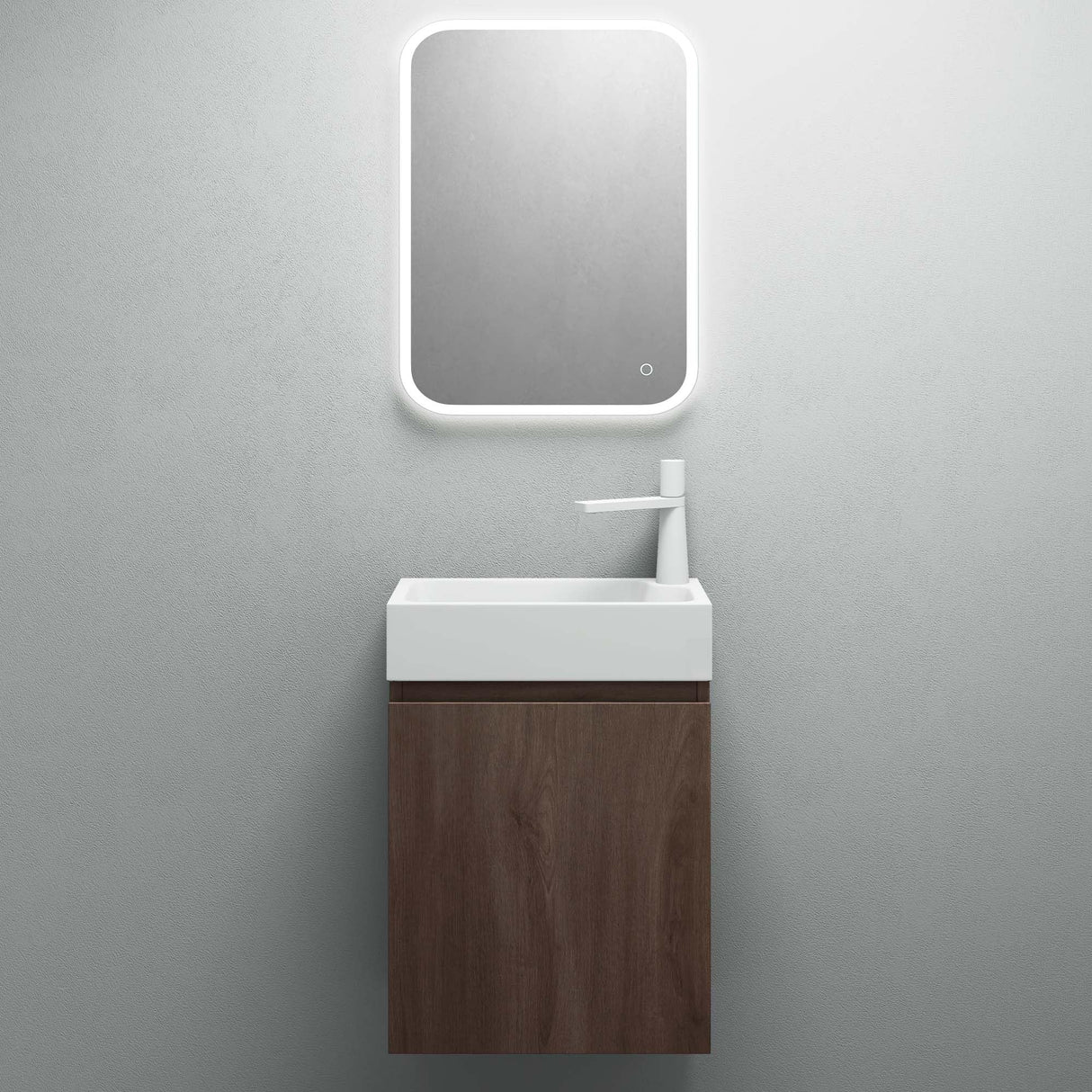 glasvilla Badmöbelset Badezimmermöbel bestehend aus Waschbecken Weiß und Waschbeckenunterschrank BTH: 46x26x63cm Pisa02