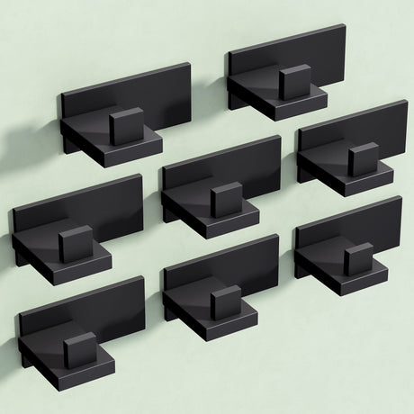 Glasvilla Design – Ganchos de pared de acero inoxidable Stalo-06 / Stalo-07 con montaje adhesivo o atornillado