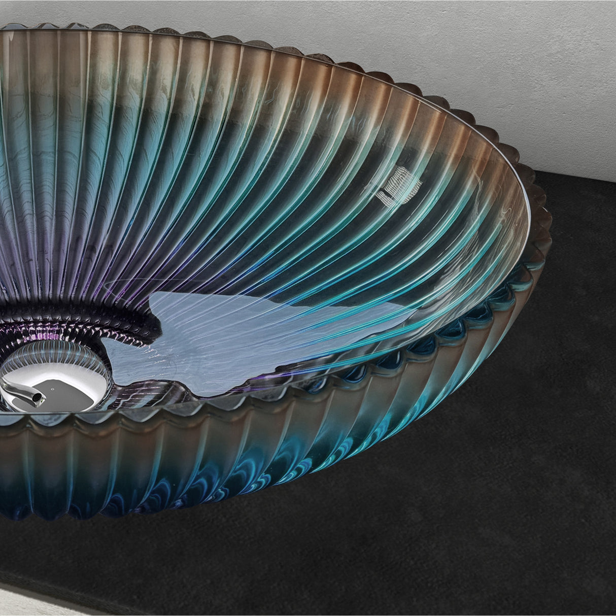 glasvilla Lavabo da Appoggio in Vetro Lavandino Bagno da Appoggio in Vetro Ovale