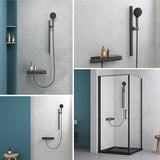 sistema de ducha glasvilla con termostato, conjunto completo de grifería de ducha con bloqueo de seguridad, ducha regulable en altura con 3 tipos de chorro y salida inferior de latón sistema de ducha9