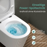 glasvilla Spülrandlos Wand WC Hänge WC Spülrandloses Toilette Softclose WC-Sitz Aachen108