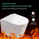 glasvilla Spülrandlos Wand WC Hänge WC Spülrandloses Toilette Softclose WC-Sitz Aachen108