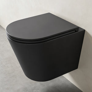 glasvilla Sanitari Bagno Sospeso in Ceramica, WC Sospeso senza Brida con Chiusura di Soft Close Aachen108