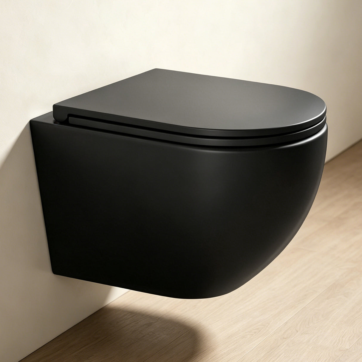 glasvilla Sanitari Bagno Sospeso in Ceramica WC Sospeso senza Brida con Chiusura di Soft Close