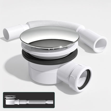 Glasvilla Design, Válvula de desagüe con sifón para plato de ducha Ø90 mm