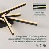 glasvilla Plafoniera LED Soffitto 71W, Lampadario LED Soffitto 3000K - 6400K Illuminazione a Soffitto Moderna per Camera da Letto Sala Cucina Bagno Corridoio, Nero Sabbia, Alivetta25038