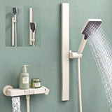 Glasvilla Design, Sistema de ducha con rociador efecto lluvia, teleducha regulable y monomando (3 tipos de chorro)