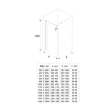 glasvilla Paroi de Douche Pare-Douche Douche à l’Italienne Verre de Sécurité ESG 10mm Verre NANO Bremen2MS