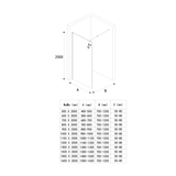 glasvilla Duschwand für Dusche Duschabtrennung Walk-In ESG-Sicherheitsglas 8mm NANO Glas BRAM1&BRAM3 Bremen1 Schwarz