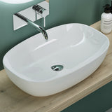 glasvilla Aufsatzwaschbecken Waschschale Waschbecken aus Keramik mit Nano-Beschichtung/Lotus-Effekt Brüssel104