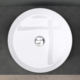 glasvilla Lavabo da Appoggio in Ceramica Lavandino Bagno Rotondo con Nano Rivestimenti Brüssel203