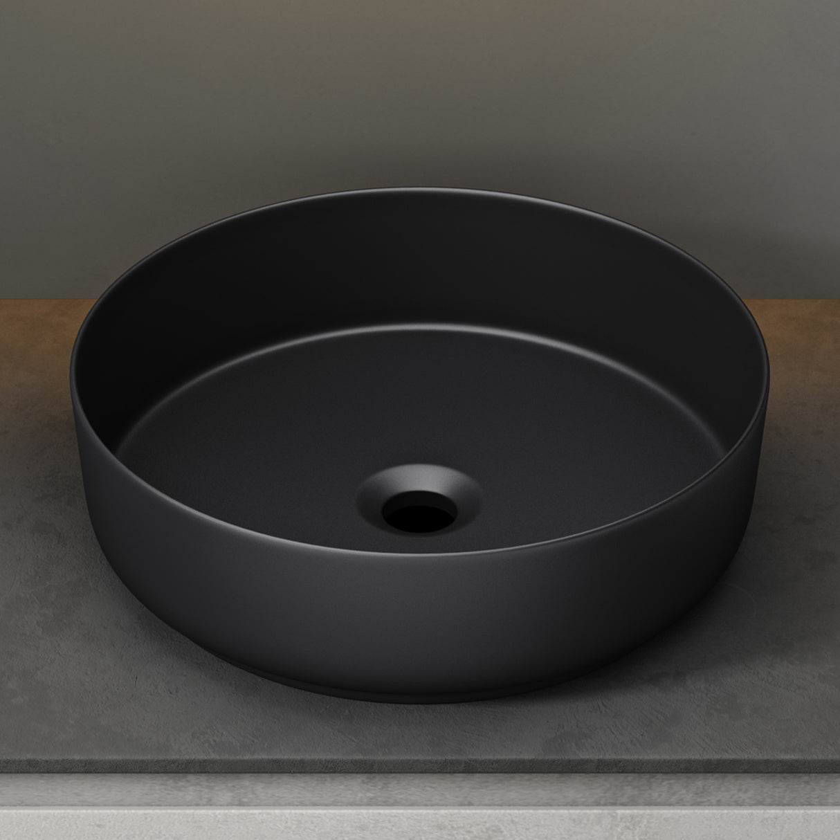 glasvilla Lavabo da Appoggio in Ceramica Lavandino Bagno Rotondo con Nano Rivestimenti Brüssel203
