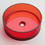 Lavabo Sobre Encimera Glasvilla Coloria01  Resina Translúcida Redonda (40 cm)