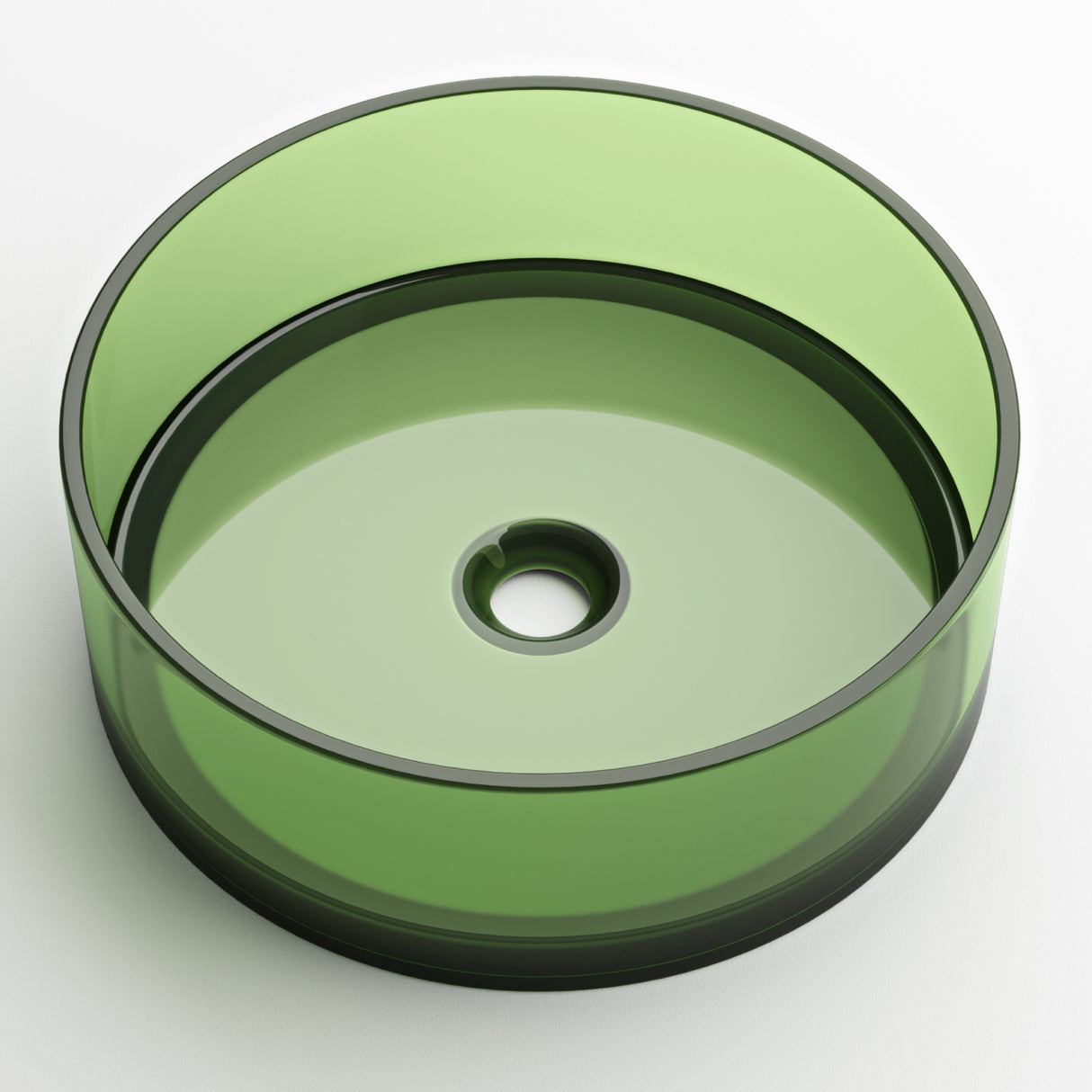 Lavabo Sobre Encimera Glasvilla Coloria01  Resina Translúcida Redonda (40 cm)