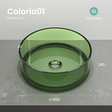 Lavabo Sobre Encimera Glasvilla Coloria01  Resina Translúcida Redonda (40 cm)