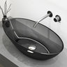 Glasvilla Design Lavabo Sobre Encimera Coloria02 – Resina Oval Translúcida 63 cm