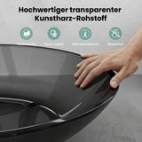 Glasvilla Design Lavabo Sobre Encimera Coloria02 – Resina Oval Translúcida 63 cm