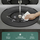 Glasvilla Design Lavabo Sobre Encimera Coloria02 – Resina Oval Translúcida 63 cm