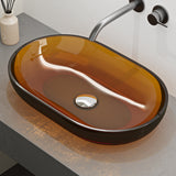 Glasvilla Design Lavabo Sobre Encimera Coloria03 – Resina Oval Translúcida 54 cm
