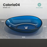 glasvilla Waschbecken Aufsatzwaschbecken aus Kunstharz Waschschale Handwaschbecken Oval 60x36x14cm ohne Hahnloch und Überlauf Coloria04