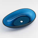 glasvilla Waschbecken Aufsatzwaschbecken aus Kunstharz Waschschale Handwaschbecken Oval 60x36x14cm ohne Hahnloch und Überlauf Coloria04
