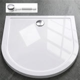 Receveur de douche Glasvilla en acrylique, forme : demi-cercle, Faro4