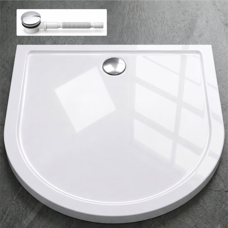 Receveur de douche Glasvilla en acrylique, forme : demi-cercle, Faro4