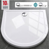 Receveur de douche Glasvilla en acrylique, forme : demi-cercle, Faro4
