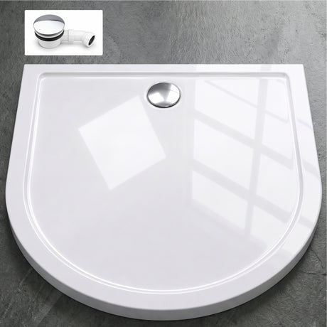 Receveur de douche Glasvilla en acrylique, forme : demi-cercle, Faro4