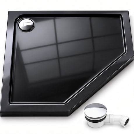 Receveur de douche Glasvilla en acrylique sanitaire, pentagonal Faro5