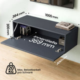 glasvilla Mobile TV per Televisore Armadietto per TV Basso Soft-close per Soggiorno, Sala da Pranzo, Camera da Letto Fernsehschrank02