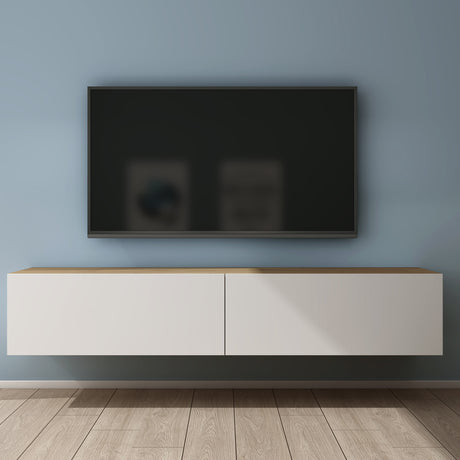glasvilla Fernsehtisch Fernsehschrank TV Schrank Verdeckter Griff mit Soft-Close Lowboard Hängeschrank für Wohnzimmer Fernsehschrank02