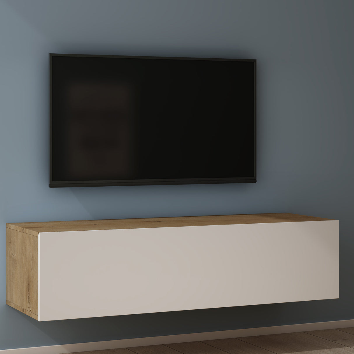glasvilla Fernsehtisch Fernsehschrank TV Schrank Verdeckter Griff mit Soft-Close Lowboard Hängeschrank für Wohnzimmer Fernsehschrank02