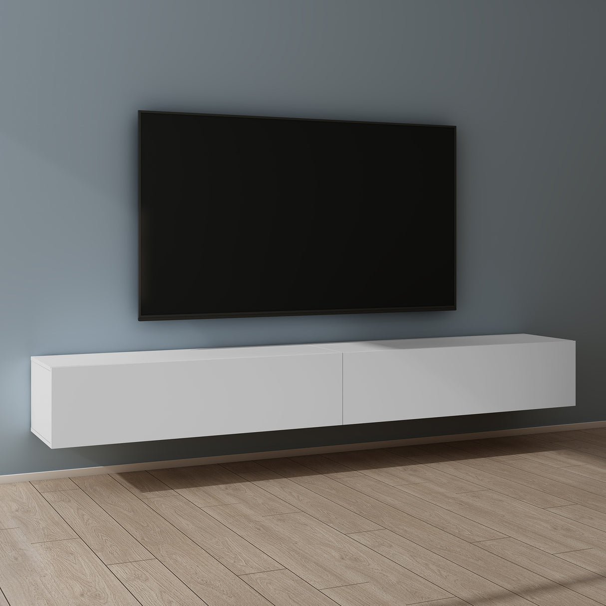 glasvilla Fernsehtisch Fernsehschrank TV Schrank Verdeckter Griff mit Soft-Close Lowboard Hängeschrank für Wohnzimmer Fernsehschrank02