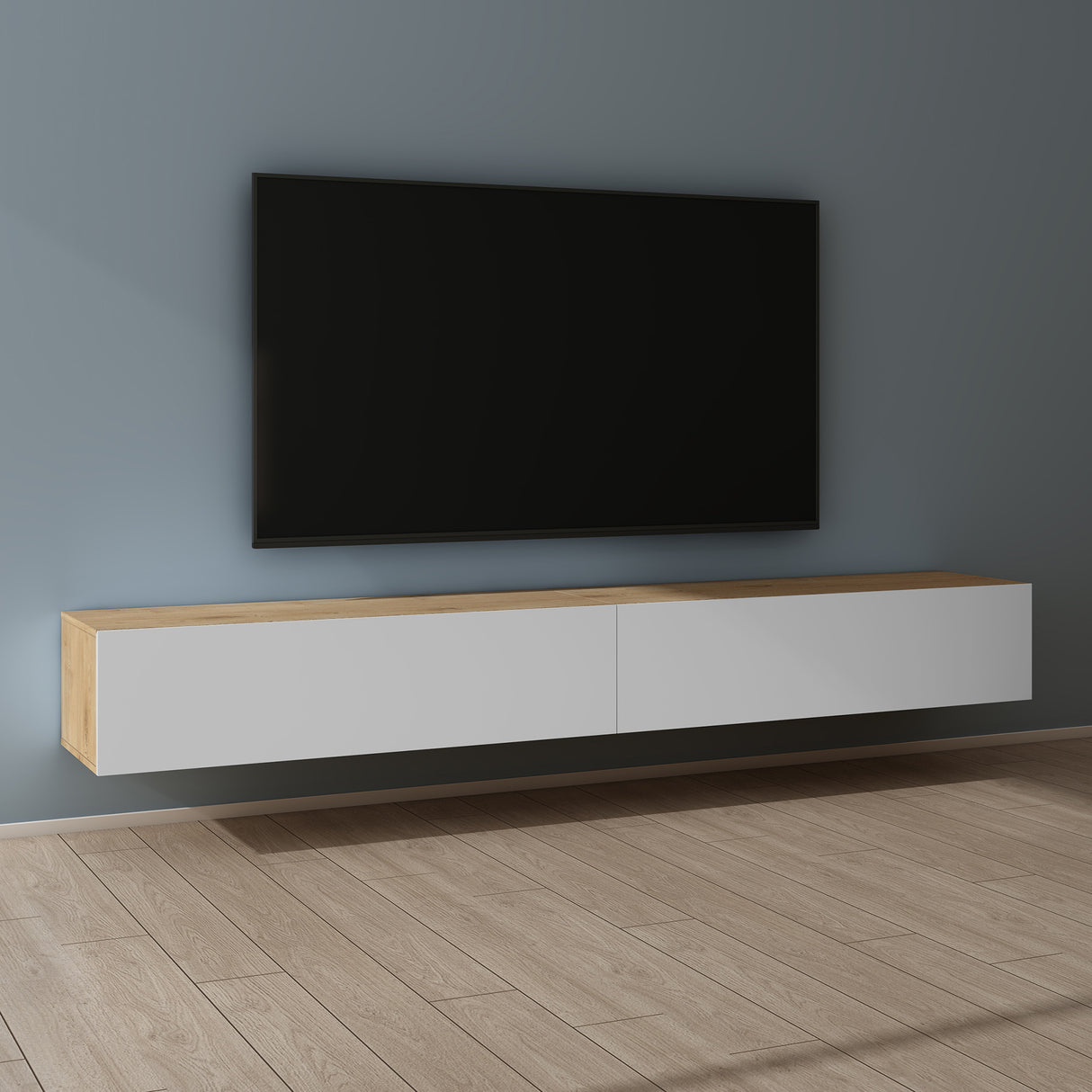 glasvilla Fernsehtisch Fernsehschrank TV Schrank Verdeckter Griff mit Soft-Close Lowboard Hängeschrank für Wohnzimmer Fernsehschrank02