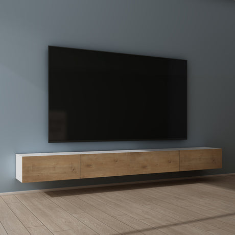 glasvilla Fernsehtisch Fernsehschrank TV Schrank Verdeckter Griff mit Soft-Close Lowboard Hängeschrank für Wohnzimmer Fernsehschrank02